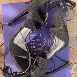 Stuart Weitzman lace up sandals, gently used. Excellent condition size 8